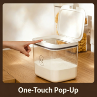 Ensemble de contenants de stockage alimentaire hermétiques empilables, bocaux d'organisation de cuisine en plastique avec couvercles à clapet, récipients sans BPA