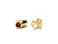 Connecteur coaxial RF BMA mâle vers femelle, prise DC 18 GHz, corps métallique, joint d'étanchéité rouge