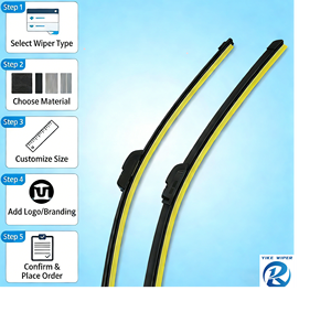 ใบปัดน้ำฝนแบบมีกรอบโลหะสั่งทำพิเศษ ยางพรีเมียมช่วยให้มุมมองคมชัดและเงียบสงบ ใบปัดน้ำฝนอเนกประสงค์ - Product Image 3