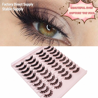 Super Offre Septembre : Faux Cils en Fibre Synthétique Doborah HH21, Style Volume Russe Ailé, 20 Paires, 0.12mm – Vente en Gros Usine