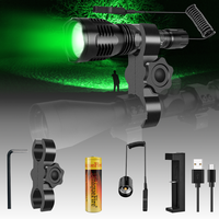 UniqueFire-HS-802 para exteriores, linterna de luz LED verde de alta densidad de 10W, potente, de largo alcance, brillante, para caza