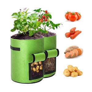 <span class=keywords><strong>Sac</strong></span> <span class=keywords><strong>de</strong></span> culture en feutre écologique respirant et robuste pour jardinage, pot à graines, plantes, légumes, fleurs, herbes - Product Image 4
