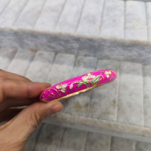 Vintage Ethnic <strong>Engraved</strong> Grain Alloy <strong>Bangles</strong> Colorful Oil Drip 18K Gold Plating Flower Relief Cloisonne Enamel <strong>Bangles</strong> - Product Image 5