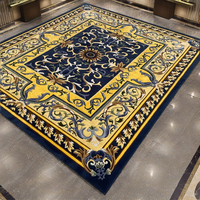 Tapis de luxe moderne de designer pour hôtel 5 étoiles, en laine de Nouvelle-Zélande mélangée à de la soie, motif abstrait, sur mesure, pour la maison et l'hôtellerie, en latex
