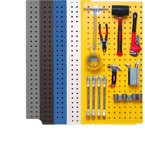 Modern Eco-Friendly Metal <strong>Pegboard</strong> <strong>Display</strong> Rack Square Hole <strong>for</strong> Kitchen Wall Hanging Hardware Tool Storage Includes Tool <strong>Hook</strong> - Product Image 1