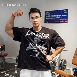LS1630 T-shirt Sportiva Stampata a Maniche Corte, Vestibilità Comoda, Traspirante e Assorbente, per Allenamento e Casual, da <span class=keywords><strong>Uomo</strong></span> - Product Image 5