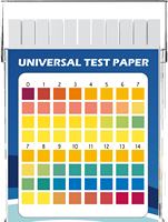 Bandes de papier indicateur de pH universelles personnalisables 0-14 (matériau PET 5mm*110mm) Précision de 0,5 pH 100 bandes/boîte Prise en charge OEM/ODM
