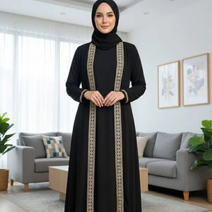 Nouvelle Abaya Arabe 2026 pour Femme – Robe Longue Modeste pour Soirée, Tenue Décontractée et Vêtements d'Intérieur Style Dubaï - Product Image 1