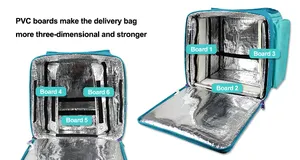 Deliveroo Custom Waterproof Thermal Insulated Pizza Delivery Cooler Backpack Food Delivery Bag Box Soft Sided Cooler Bags