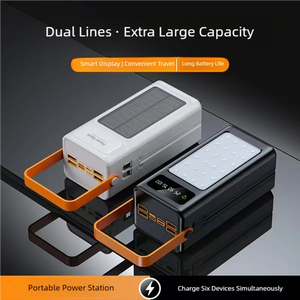 Batterie externe <span class=keywords><strong>solaire</strong></span> avec câbles intégrés, chargeur <span class=keywords><strong>solaire</strong></span> 50000mAh pour téléphones portables - Product Image 3