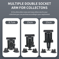 Support de tablette universel antivol avec bras en aluminium de 1,5'' (8,7 cm, 15 cm, 23 cm) et fixation par ventouse