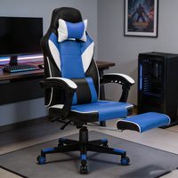 Chaise de jeu pivotante réglable avec support lombaire et appui-tête