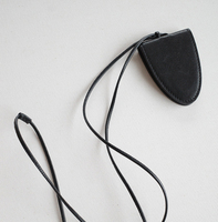 Pochette de cou vintage en cuir pleine fleur avec fermeture magnétique pour les voyages en extérieur