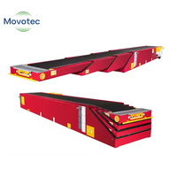 Système de convoyeur à bande télescopique en PVC Movotec pour le chargement de camions, jante en acier, 1 couche, vitesse réglable, conception durable, conteneur rapide