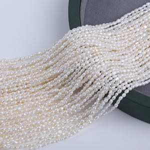 Perlas de Agua Dulce Blancas Barrocas de 3-4 mm al por Mayor, Accesorios de Joyería DIY con Orificio Recto y Perlas Sueltas de Doble Cara - Product Image 1