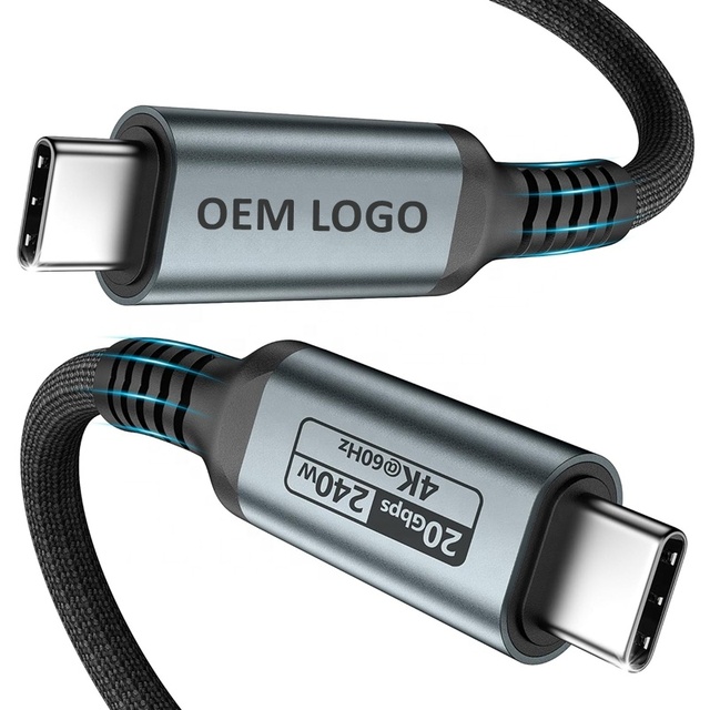 USB Cable Manufacturer 3.2 Gen2 CC USB Type C to C Cable 20Gbps Data Transfer 4K60Hz Pd 100W 240W 5A Fast Charging USBC Cables
