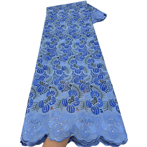<span class=keywords><strong>Dentelle</strong></span> <span class=keywords><strong>blanche</strong></span> en coton pour tissus de <span class=keywords><strong>robe</strong></span> en voile suisse, écologique, pour <span class=keywords><strong>robe</strong></span> de mariée nigériane décorée de strass - Product Image 3