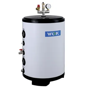 Ev ısıtma sistemi ve spiral boru için sıcak su depolama tankı olmadan WOK 100L 260L tampon su deposu