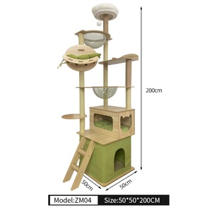 Árbol para Gatos Grande y Elegante de Color Gris Personalizado para Interiores, 50*50*195cm, Árbol para Gatos Moderno y Lujoso - Product Image 2