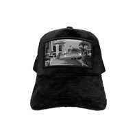 Gorra Trucker de Terciopelo Personalizada al por Mayor, 6 Paneles, con Apliques Bordados, Gorra Trucker de Terciopelo Negro