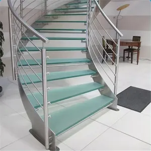 安全防滑地板/楼梯，带led灯钢化夹层玻璃