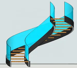 Factory Price Manufacturer Supplier Slip Stair Treads For Wooden Marble Stair Handrail Interior Staircase Curved Stair Structure