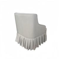 Fauteuil de loisirs moderne en coton écologique et durable, style classique français, avec jupe à volants, pour salon, chambre, appartement, hôtel