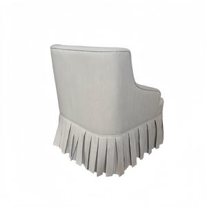 Fauteuil d'appoint en coton de style français moderne avec jupe à volants, fauteuil rembourré pour salon, chambre à coucher, appartement - Product Image 5