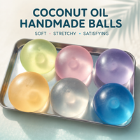 Balle anti-stress 6 cm 115 g, 6 couleurs, assortiment de balles à presser, surface mate translucide, jouet anti-anxiété pour commandes en gros
