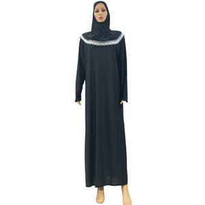Abaya de Ramadan en <span class=keywords><strong>dentelle</strong></span> pour femmes, Robe de prière, Hijab, Jilbab, Kaftan, Robe longue, vêtements islamiques, <span class=keywords><strong>Djellaba</strong></span> - Product Image 5