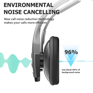 หูฟังไร้สาย Qualcomm Trucker พร้อมไมโครโฟนตัดเสียงรบกวน AI แบบครอบหู สำหรับงานออฟฟิศ คอลเซ็นเตอร์ และ Skype - Product Image 2