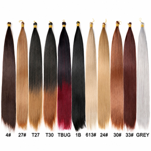 Extensioni per Capelli Lisci e Lussuosi da 22 Pollici, <span class=keywords><strong>Trecce</strong></span> Sintetiche per Crochet, Capelli Ombré Biondi Platino per Intrecciare - Product Image 6
