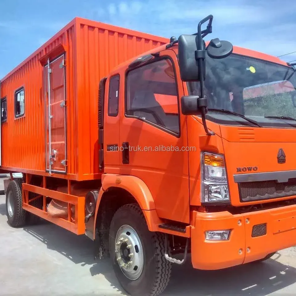 Sinotruk Howo 4X4 Mobiele Werkplaats Truck Voor Reparatie En Onderhoud Van Vrachtwagenmachines