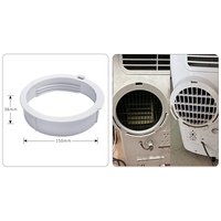 Anneau de connexion pour conduit de climatiseur portable - Interface ABS améliorée KY-35, adaptateur de remplacement pour tuyau d'évacuation, raccord durable en ABS blanc