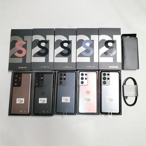 Téléphone portable Android d'occasion original pour Am Sung <span class=keywords><strong>S21</strong></span> ultra 5G <span class=keywords><strong>128</strong></span> Go 6,8 pouces Smartphone version américaine 1SIM débloqué d'occasion - Product Image 1