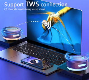 Hot Sản phẩm bán chạy TWS mini không dây xương dẫn loa rung Player hút ly đầy màu sắc LED BT Loa - Product Image 4