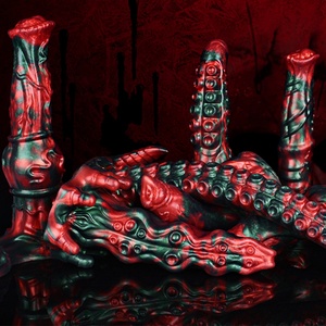 Manufacturer Supplies Red Devil Monster Penis Fantasy Style Giant <b>Dildo</b> Masturbation Deep Pleasure Stimulation Adult Sex Toys - Product Image 1