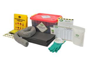 ชุดอุปกรณ์ดูดซับของเหลวอเนกประสงค์ SABER ระดับมืออาชีพ ขนาด 15 ลิตร พร้อมกล่องใส สำหรับการกำจัดสิ่งปนเปื้อนอเนกประสงค์ในพื้นที่เครื่องจักรและทางเดิน - Product Image 6