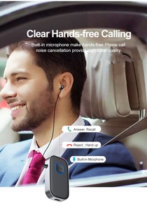 Thiết Bị Thu Bluetooth Không Dây Xe Hơi AGETUNR J22 BT V5.0 Bộ Phụ Kiện Xe Hơi Rảnh Tay 2 Thiết Bị Kết Nối Bộ Chuyển Đổi Âm Thanh AUX 3.5Mm Phát Nhạc - Product Image 2