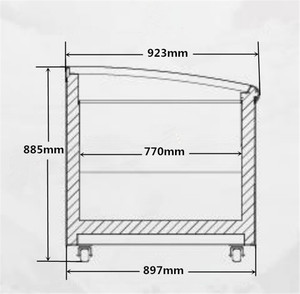 Congélateur coffre commercial combiné pour supermarché, vitrine à crème glacée avec porte vitrée LED - Product Image 6