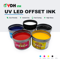 Tinta Cetak Offset Eco LED UV Cepat Kering, Pengerasan Cepat, Kilap Tinggi CMYK, Sistem Lembaran untuk Pencetakan Kertas dan Substrat Non-Absorben