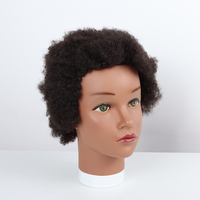 Cosmétologie pas cher 100% cheveux humains afro-américain Salon pratique coiffeur tressage Afro vague formation Mannequin poupée factice