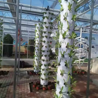 Système hydroponique de jardinière verticale à 9 couches Accessoire de culture de plantes herbacées d'intérieur avec LED Accessoire pour serres agricoles