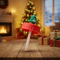 Tutup Cangkir Silikon PVC Kustom OEM untuk Natal, Sarung Tumbler Santa dengan Logo Merek, Hadiah Promosi Natal Perusahaan dalam Jumlah Besar