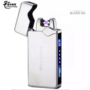 Custom 2023 Hot Sale Cheap Encendedor Cigarette Cigar Usb Dual Arc Electronic Classic Charging Lighter