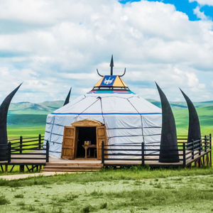 Tente élégante de <span class=keywords><strong>yourte</strong></span> mongole d'hiver de pièce en bois pour le visionnement extérieur/camping d'enfants - Product Image 6