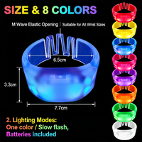 Bracelets LED pour fêtes, concerts, interactifs, rechargeables par USB, bracelet LED multicolore