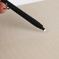 Stylo Microblading jetable OEM Nami noir mat, 50 pièces, outils à main pour la formation des enseignants