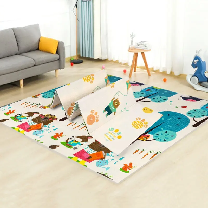 XPE – tapis de jeu en Carton pliable et Portable, tapis épais pour enfants, tapis de jeu de pique-nique pour enfants