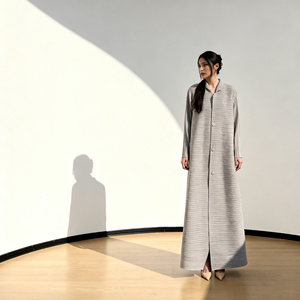 Vente en gros de robes Abaya élégantes pour femmes musulmanes, robes de soirée plissées imprimées en polyester de luxe personnalisées - Product Image 1